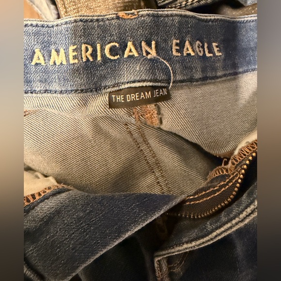 American Eagle Outfitters Womens Ripped Blue Skinny Jeans - Picture 3 of 5